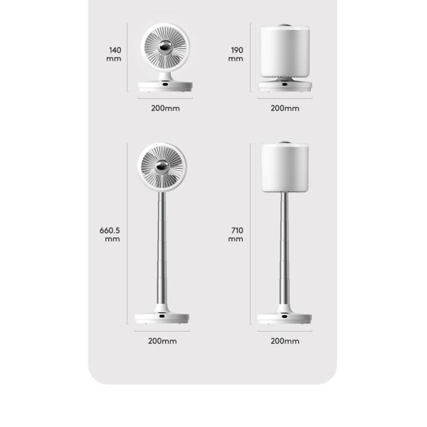 Household Multi Functional Desktop Fan with Remote Control and 6000mAh 18650 Battery