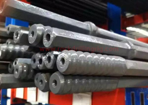 T51 4265mm Threaded Steel Rod / Drill Extension Rod Customized Length