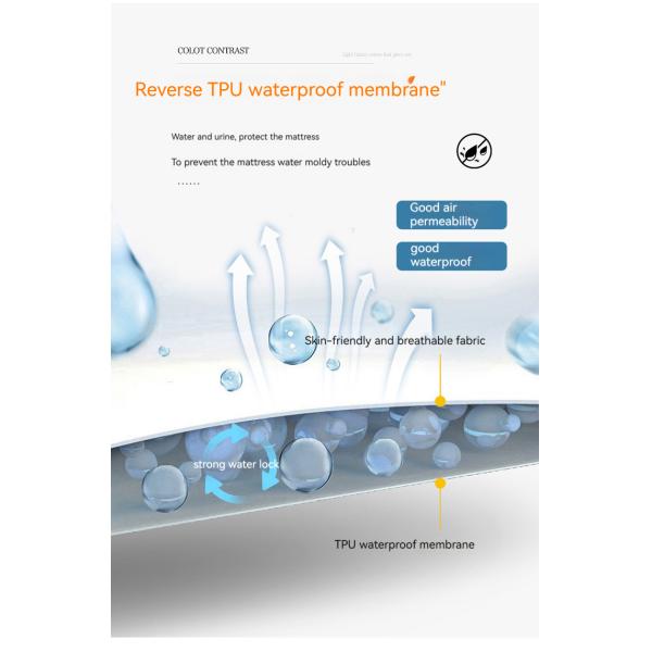 Couverture de matelas imperméable à l'eau pliée pour la maison Hôtel entièrement entouré protection du lit