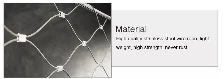 304/316 Stainless Steel Rope Mesh Safety For Monuments