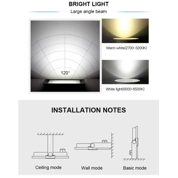 40w 6500K Led Solar Motion Sensor Flood Lights For Garden Patio