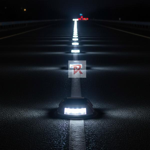 Solar LED Road Stud Cat Eye Reflective Raised Road Signs Aluminum Waterproof IP68 High-Intensity Prismatic Traffic Guidance