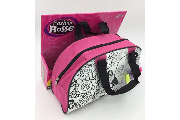 DIY Painting Arts And Crafts Toys Zipper Locked Hand Bag With 4 Marker Pens