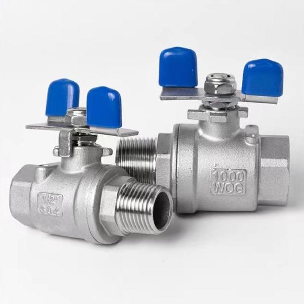 Válvula de bolas de perforación completa con mango mariposa