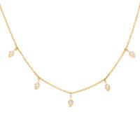 Chaîne dorée de 18 carats 925 Sterling Silver Collier fin pour femmes