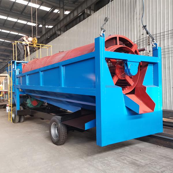 6500 KG Gold Machinery Separator Mobile Gold Trommel Wash Plant