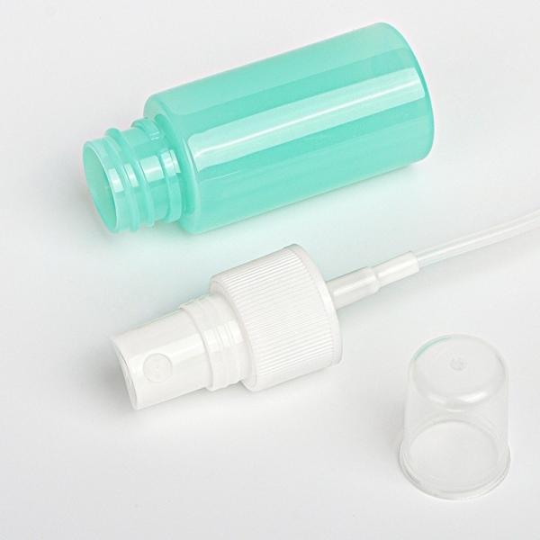 Plástico cosmético da cor verde 50ml de garrafa do pulverizador do produto comestível com Flip Cap