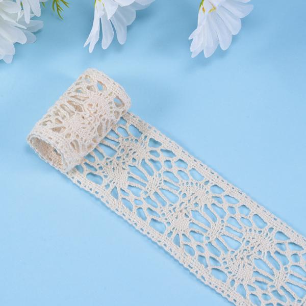 Белый хлопчатобумажный кружевный шнур, вышитая лента, кружевная кружевная ткань