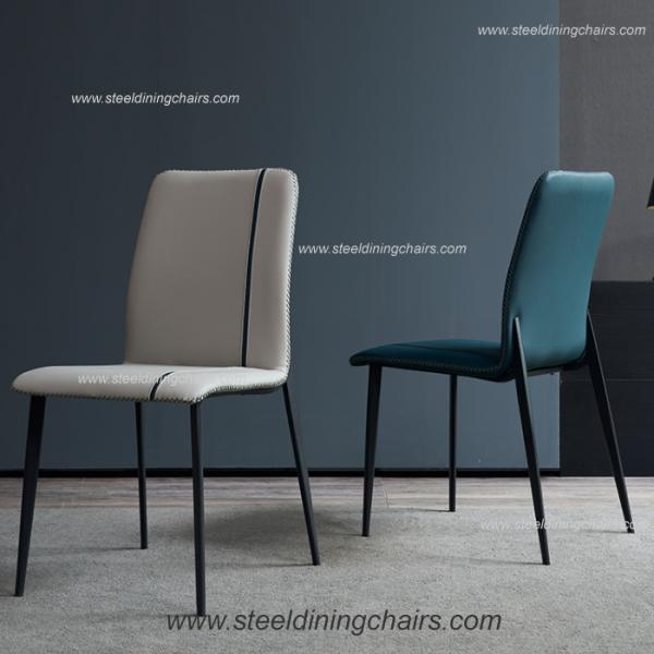Luxury Minimalist House Iron Back 50cm 90cm Steel Frame Dining Chairs