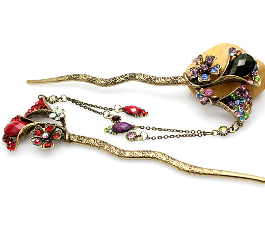 European and American retro hair accessories hair pin hairpin hairpin fringed petals