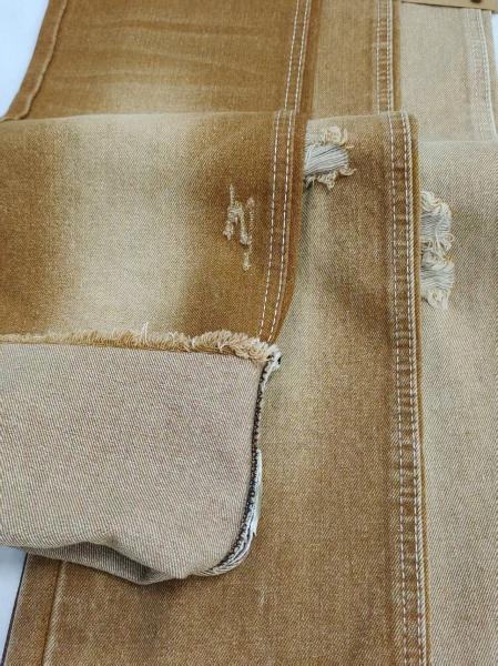 KHAKI color Right twill style denim fabric woven with 10*7 Construction JSD3022K for boyfriends jeans women pants