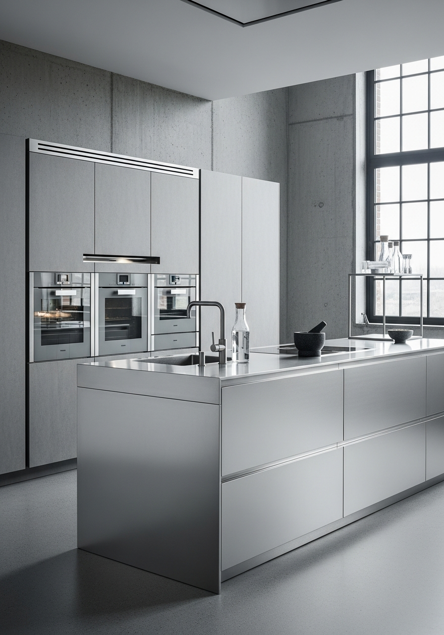 Urban Stone Minimal Kitchen Island System in 304 Stainless Steel