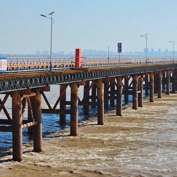 Temporary Steel Suspension Bridge / Portable Steel Bridge Truss 4.2m