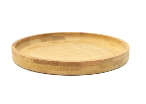 Bamber Large Size Bamboo Serving Tray, Round Shape for High Quality Bamboo Serving Tray