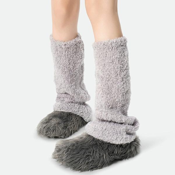 Fluffy Loose Knit Women Leg Warmers For Yoga And Casual Wear