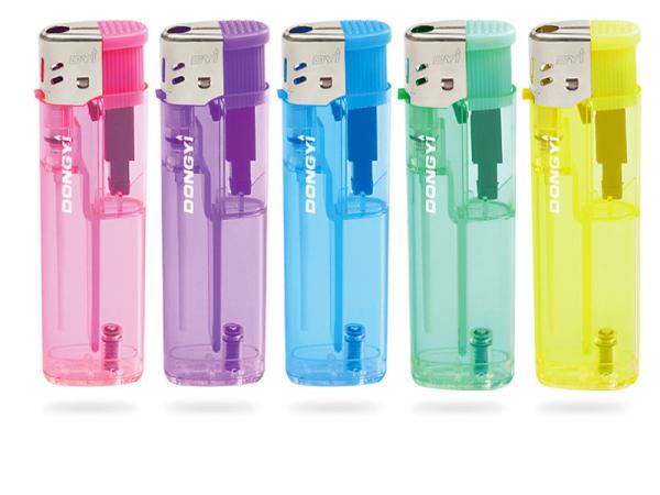 Cigarro de gás plástico de chama suave, reabastecimento eléctrico, isqueiro eletrônico com tampa de vento