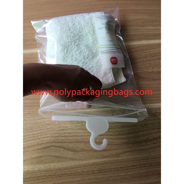Best-selling wholesale resealable plastic bag with hanger / self-sealing plastic bag with hook