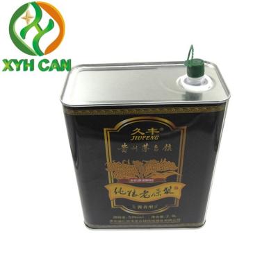 Tin Cans pour la certification faite sur commande du logo ROHS de catégorie comestible de 5L Olive Oil Rectangle Tin Cans