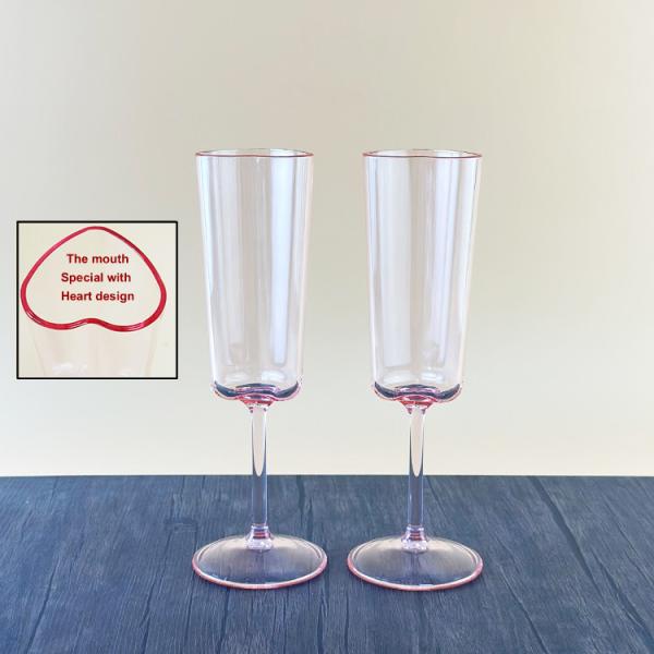 Eco Friendly Reusable Plastic Champagne Flutes Unbreakable