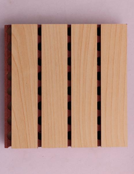 197*2400*15-18mm Decorative Wooden Acoustic Wall Board Veneer Finish Perforated Design