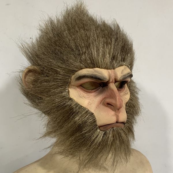 Latex Material Fantasy Mask for Theatrical Performances with One Size Fits Most and Includes Mask and Hat