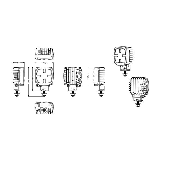 ND50 50W светодиодный грузовик рабочий свет 9V-80V DC тяжелой службы автомобильных аксессуаров