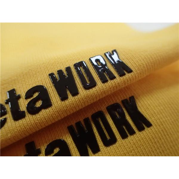 Etiquetas de transferencia de calor de moda para ropa deportiva Logotipo de silicona negra brillante