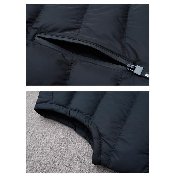 Зимний черный полиэстер хлопок толстый капюшонированный утилита стройный фит без рукава мужчина хлопок ковточный жилет жилет