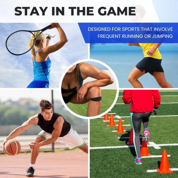 Patellar Tendon Support Strap, Patella Stabilizer Pain Make Knee Band Pain Relief Comfortable Silicone Knee Brace Pads For Running Jumpers Sports Football Volleyball Basketball Men Women