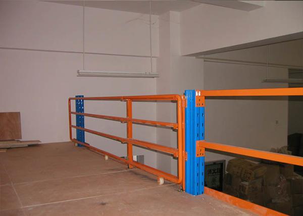 2 níveis de rolamento a frio Racks de armazenamento de aço industrial Plataforma Cor laranja / azul