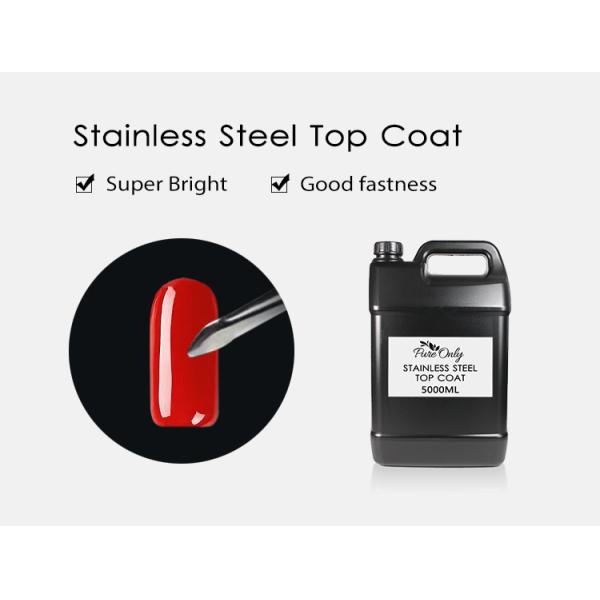 Tempered Top Coat Gel 5000ml Environmental Protection Material Super Shine Top Coat Gel for Nails