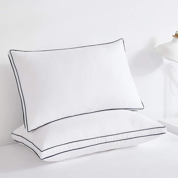 White Microfiber Gusset Pillow Rectangular Microfiber Stuffed Pillow Machine Washable