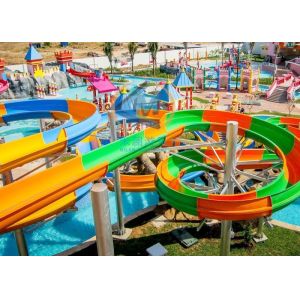 Smooth Surface Spiral Water Tube Slide Water Open Spiral Slide For Teenager Use