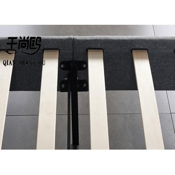 Customized Fabric Upholstered Platform Bed Frame , Wall Platform Bed
