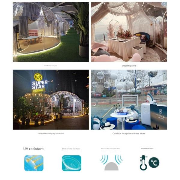 PC Star Room Ball Tent Bubble House Combination for Outdoor Camping Hotel Homestay