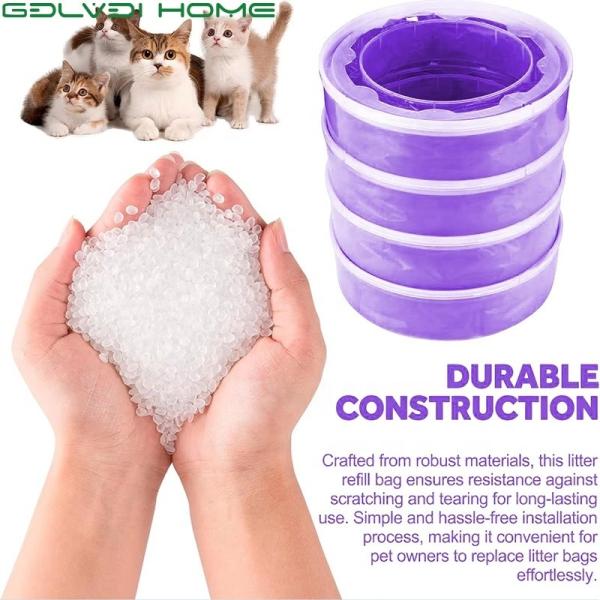 OEM 4.5m PE pañal cubo rellenar bolsa de basura de cuidado infantil de la fábrica de apoyo aislamiento del olor biodegradable bolsa de basura