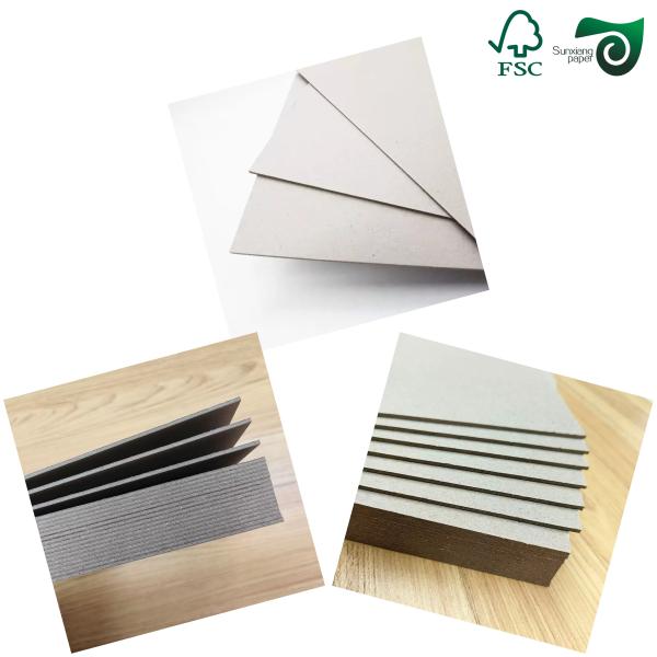 Double Faced Grey Card Board 0.5mm 4mm Thickness For Duplex Book Binding FSC