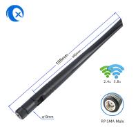 antenne omnidirectionnelle à deux bandes de 2.4G 5.8G WiFi avec le connecteur du pivot RP SMA