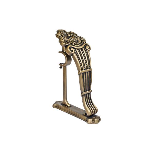 Window Metal Luxury Curtain Poles Silver Adjustable Iron Curtain Rods