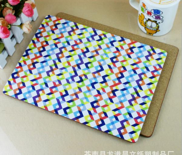 Hot Selling for home/hotel Wooden cork placemat, Customized size and printed logo
