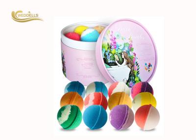 Multi Color Almond Oil Fizz And Bubble Bath Bombs With Beautiful Box Packaging