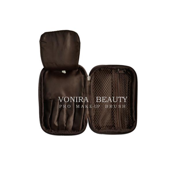 Сумки щетки макияжа Брауна сумка перемещения держателя расширяемой косметическая высококачественная
