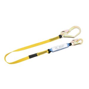 30mm Polyester Double Hooks Adjustable Safety Lanyard for Fall Protection and Shock Absorption