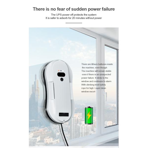 Robot de nettoyage de façade à pulvérisation d'eau ultra-mince de 62 mm, nettoyeur de vitres électrique pour le bain et le nettoyage extérieur