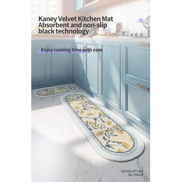 Interlocking Bathroom and Kitchen Floor Mats with Waterproof Polyester Fiber Material