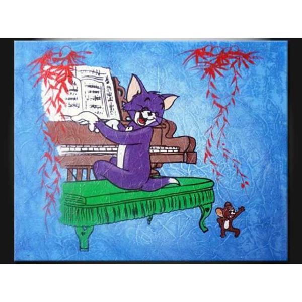 Lovely Cartoon Wall Art Decorative Paint Handmade Oil Painting for Apartment ETH121