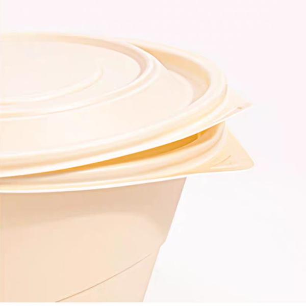 Disposable Blister Noodles Biodegradable Container Round Eco Friendly Bowl