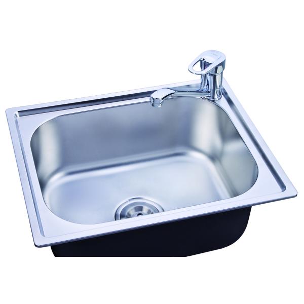 Stainless Steel Kitchen Sink Single Bowl Kitchen Sink Press Kitchen Sink With Faucet