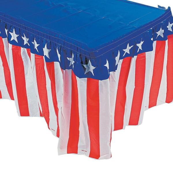 Disposable Party Event Supplies , National Flag Style Party Table Skirt