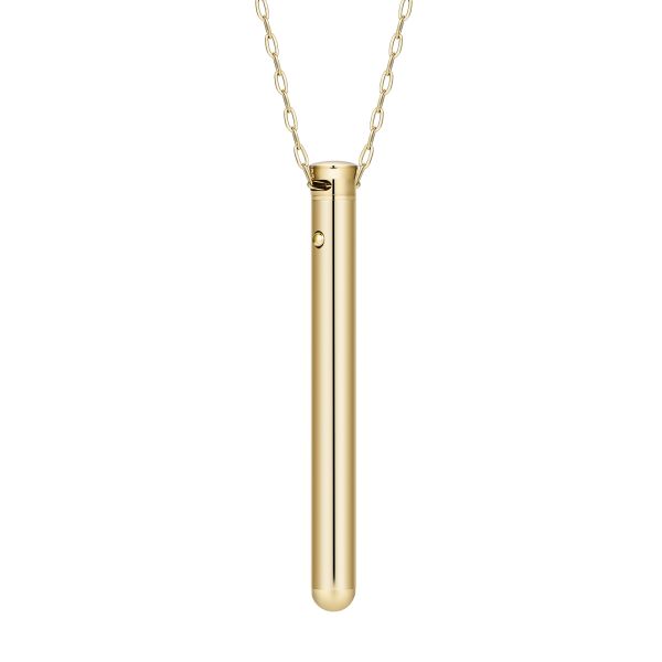 2025 New USB Rechargeable Stainless Steel Fashion Pendant Massage Stick Vibration Necklace With Chain
